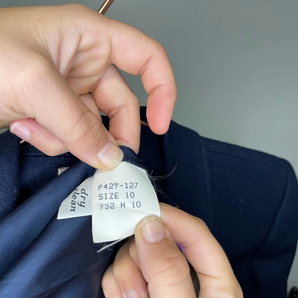 Vintage Pendleton Navy Wool Classic Blazer Jacket with Button Detail size 10 - Picture 8 of 8